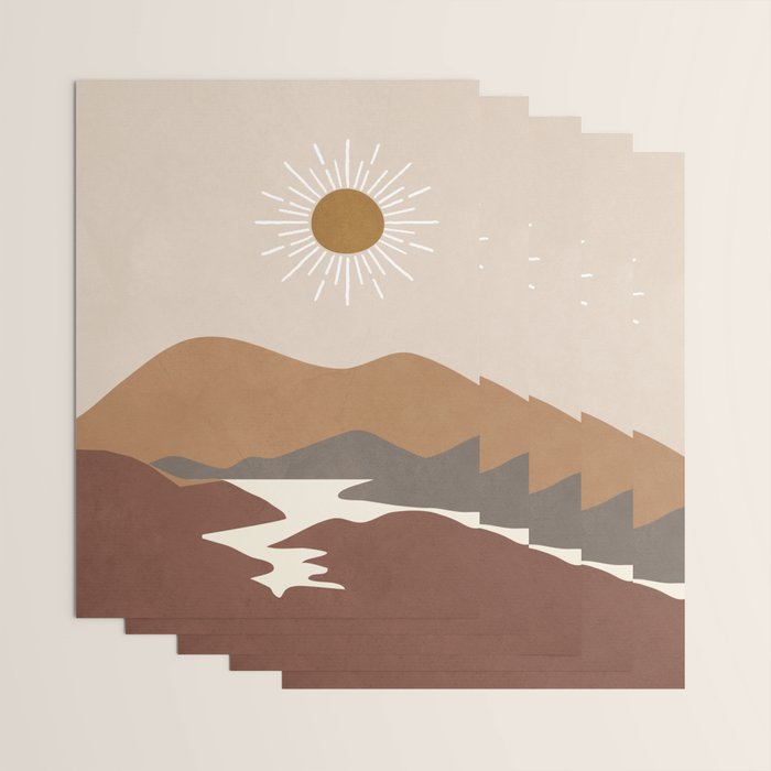 Minimalistic Landscape II Wrapping Paper Gallery Image 3