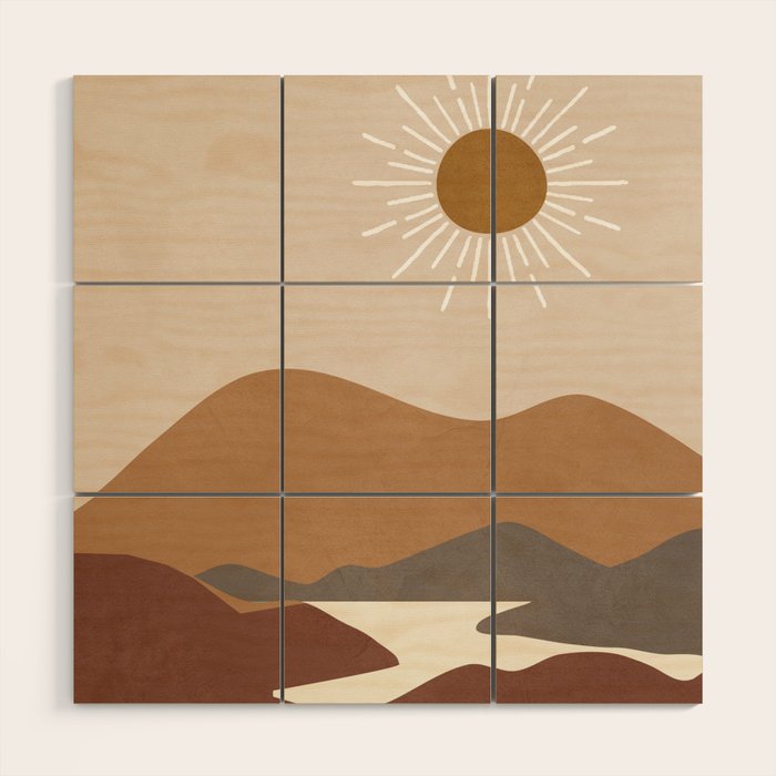 Minimalistic Landscape II Wood Wall Art Gallery Image 1