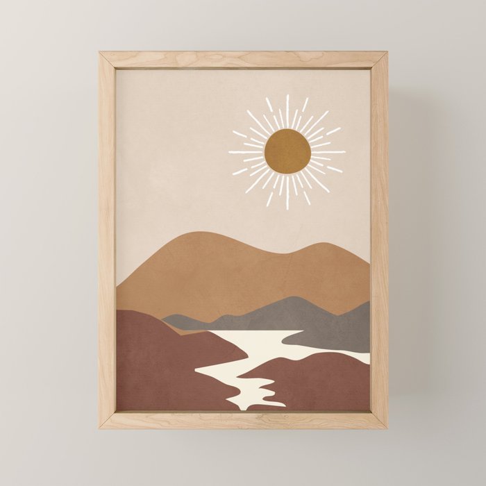 Minimalistic Landscape II Mini Art Print Gallery Image 1