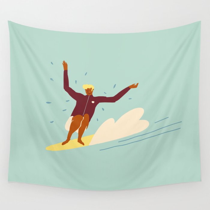 Surf buddy Wall Tapestry Gallery Image 1