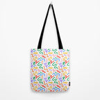 Colorful fun line doodle art pattern Tote Bag Gallery Image 2