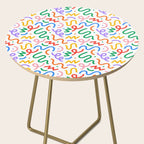 Colorful fun line doodle art pattern Side Table Gallery Image 2