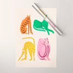 Pop Cats: Modern Collage Pop Art Wrapping Paper Gallery Image 1