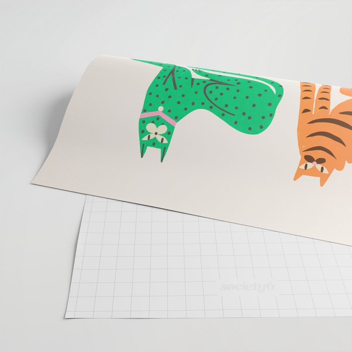 Pop Cats: Modern Collage Pop Art Wrapping Paper Gallery Image 2