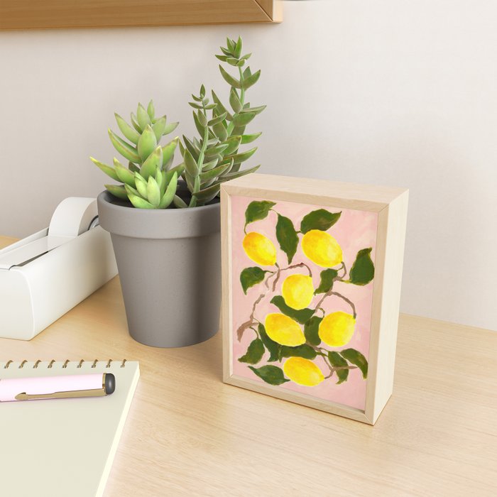 Summer Harvest Lemon Mini Art Print Gallery Image 2