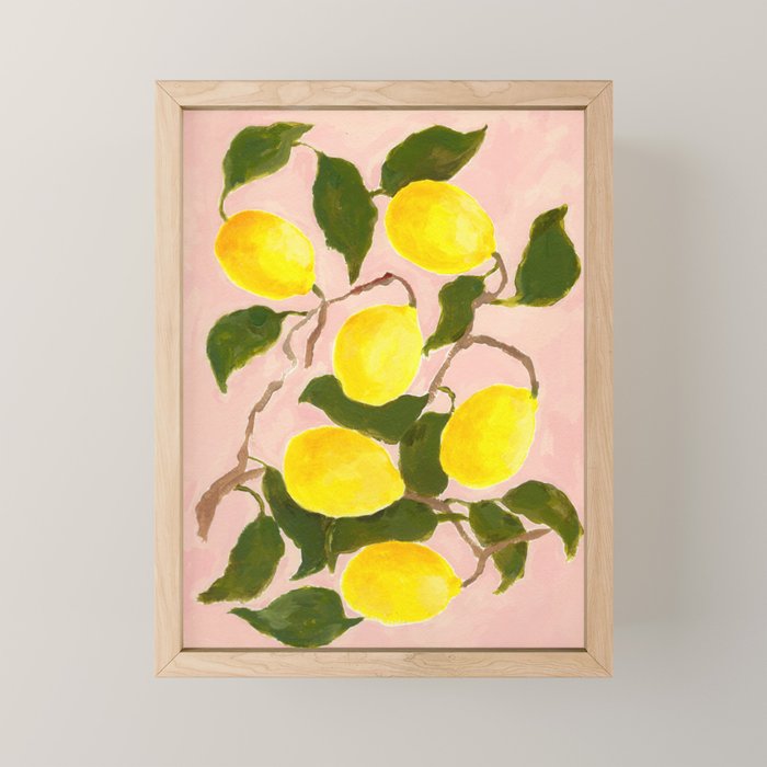 Summer Harvest Lemon Mini Art Print Gallery Image 1