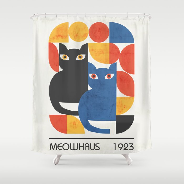 MEOWHAUS 1923 Shower Curtain Gallery Image 1