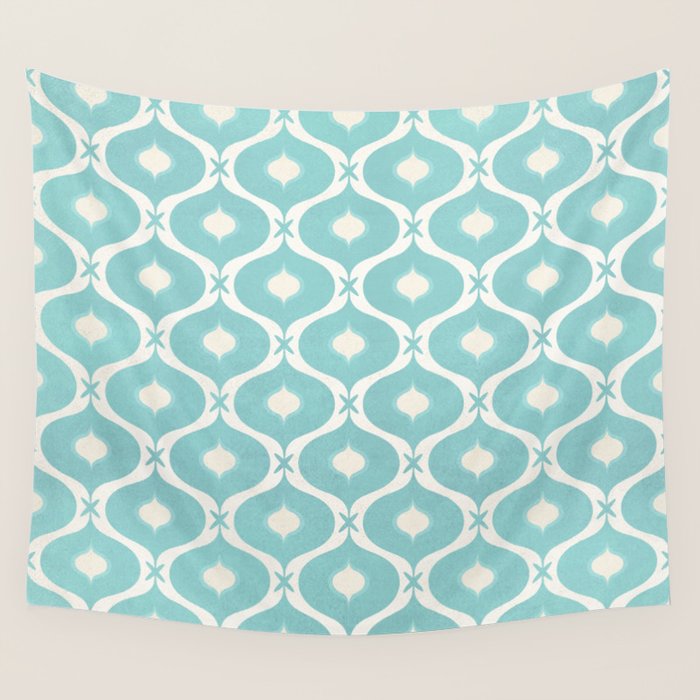 Coastal Moroccan Tile Wall Tapestry Gallery Image 1