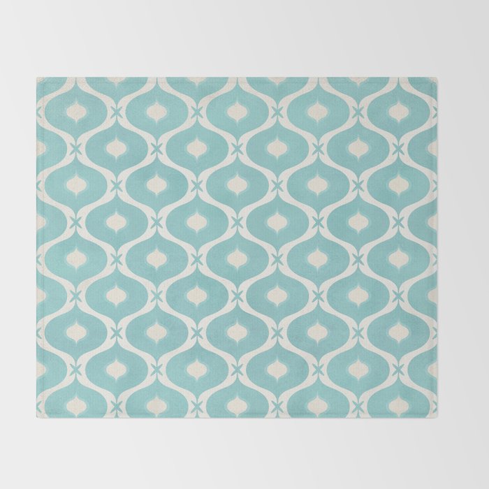 Coastal Moroccan Tile Throw Blanket Gallery Image 2