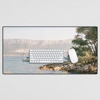 Marjan hill Split | Croatia ocean sea travel photography | Sailing Yacht  Desk Mat Gallery Image 1