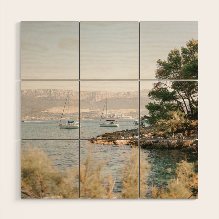 Marjan hill Split | Croatia ocean sea travel photography | Sailing Yacht  Wood Wall Art Gallery Image 1