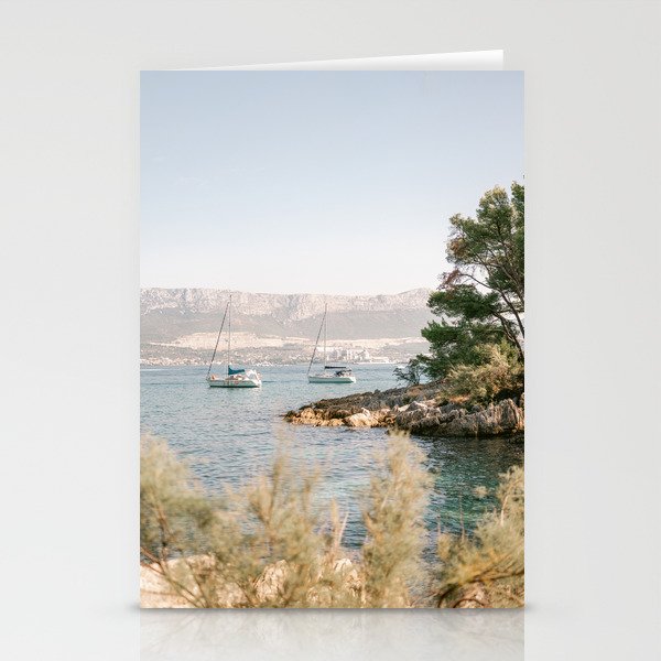 Marjan hill Split | Croatia ocean sea travel photography | Sailing Yacht  Stationery Card Gallery Image 2