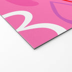 Pink love heart cartoon pattern Welcome Mat Gallery Image 2