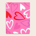 Pink love heart cartoon pattern Notebook Gallery Image 4