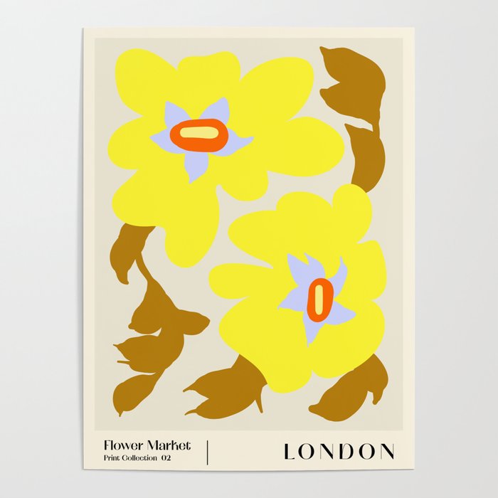 Flower Market, London, Abstract floral art Poster Gallery Image 4