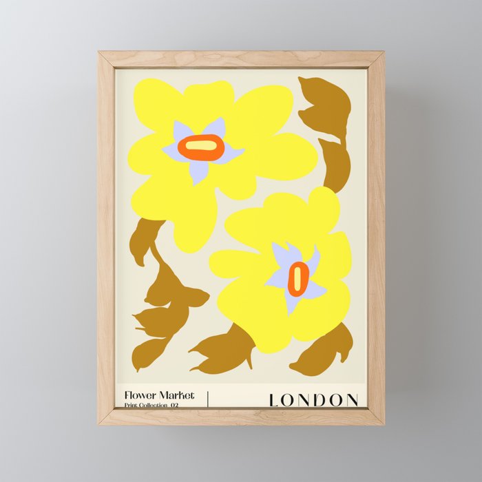 Flower Market, London, Abstract floral art Mini Art Print Gallery Image 1