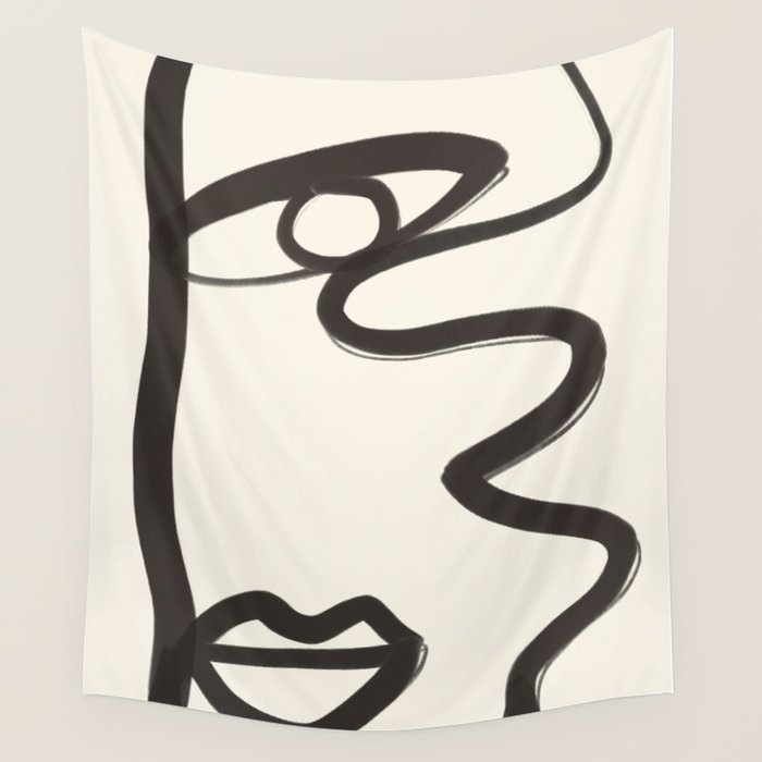 Abstract Face 36 Wall Tapestry Gallery Image 4