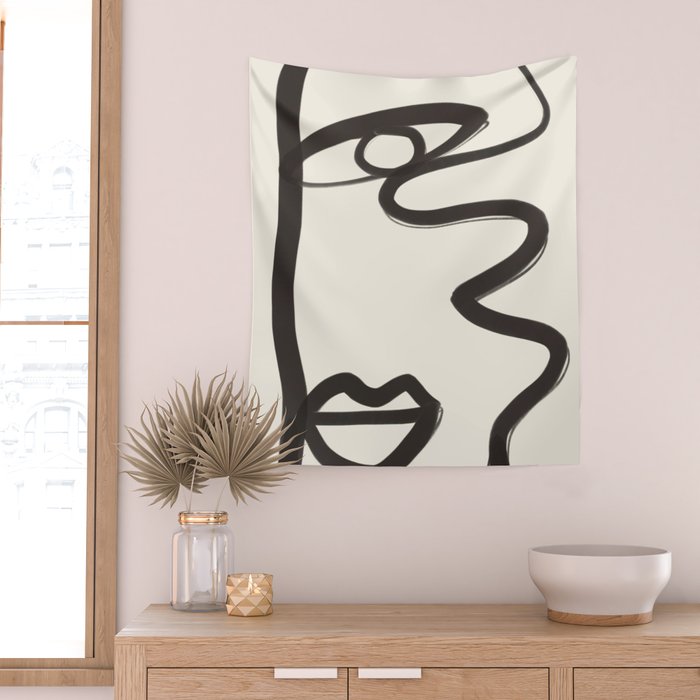 Abstract Face 36 Wall Tapestry Gallery Image 2
