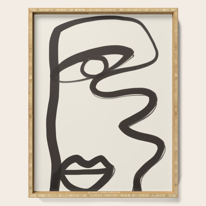 Abstract Face 36 Serving Tray Gallery Image 1