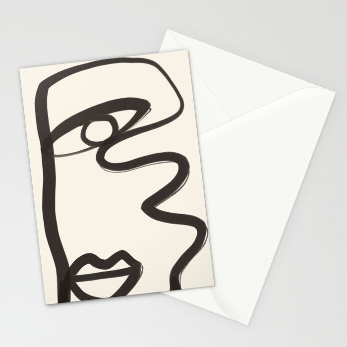 Abstract Face 36 Stationery Card Gallery Image 2