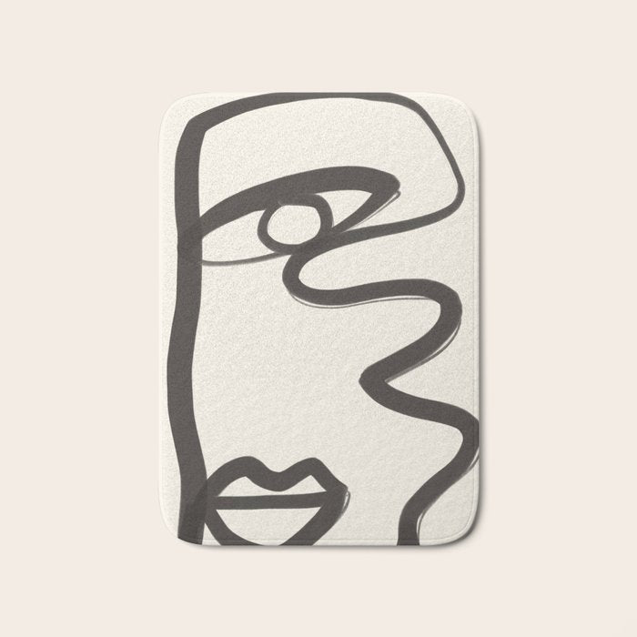 Abstract Face 36 Bath Mat Gallery Image 1
