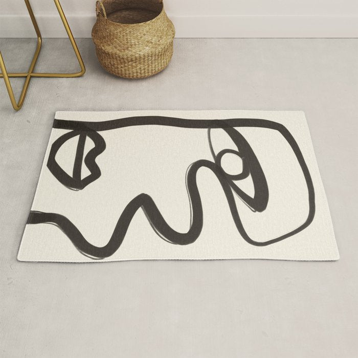 Abstract Face 36 Rug Gallery Image 1