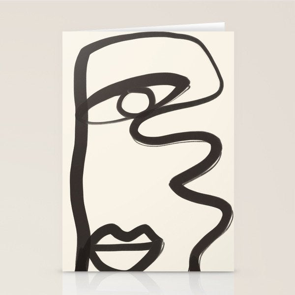 Abstract Face 36 Stationery Card Gallery Image 1