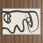 Abstract Face 36 Outdoor Rug Gallery Image 1