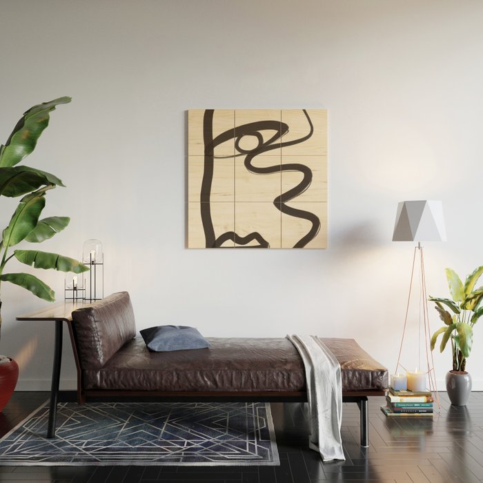 Abstract Face 36 Wood Wall Art Gallery Image 2