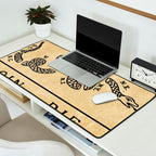 1776 "Join, or Die" Revolutionary War flag with 13 colonies, snake & no colors by Benjamin Franklin Desk Mat Gallery Image 2
