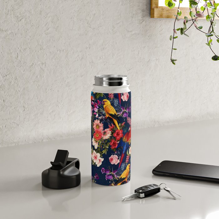 FLORAL AND BIRDS XII Water Bottle Gallery Image 5