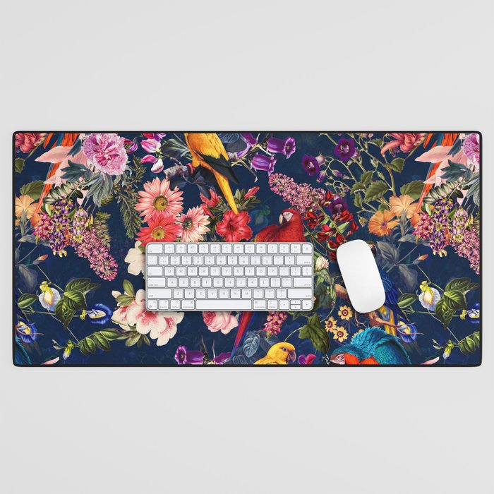 FLORAL AND BIRDS XII Desk Mat Gallery Image 1