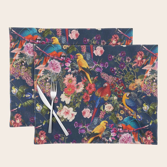 FLORAL AND BIRDS XII Placemat Gallery Image 1