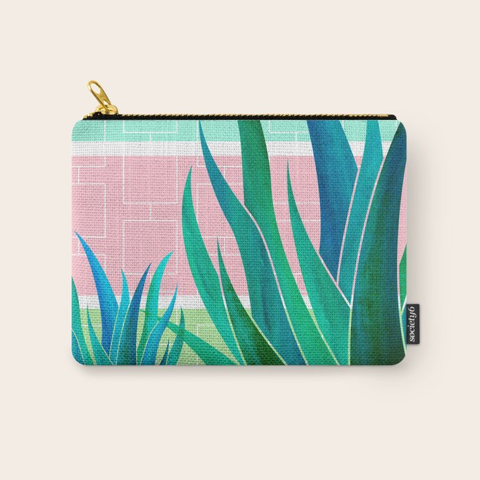 Palm Springs Mid Century Garden Illustration Carry All Pouch Gallery Image 1