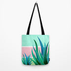 Palm Springs Mid Century Garden Illustration Tote Bag Gallery Image 2