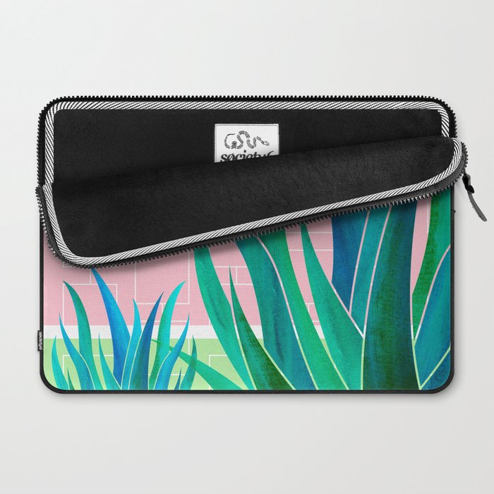 Palm Springs Mid Century Garden Illustration Laptop Sleeve Gallery Image 2