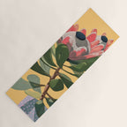 Protea Bloom with Sage Leaves Yoga Mat Gallery Image 1