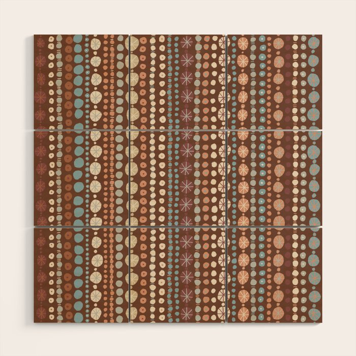 Hand Drawn Dots Wood Wall Art Gallery Image 1
