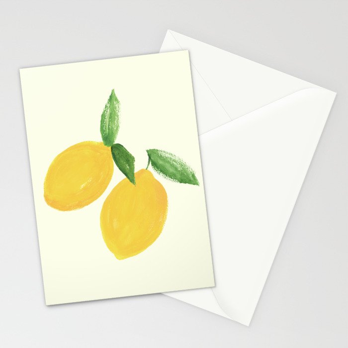 Lemon Watercolor Illustration  Stationery Card Gallery Image 2