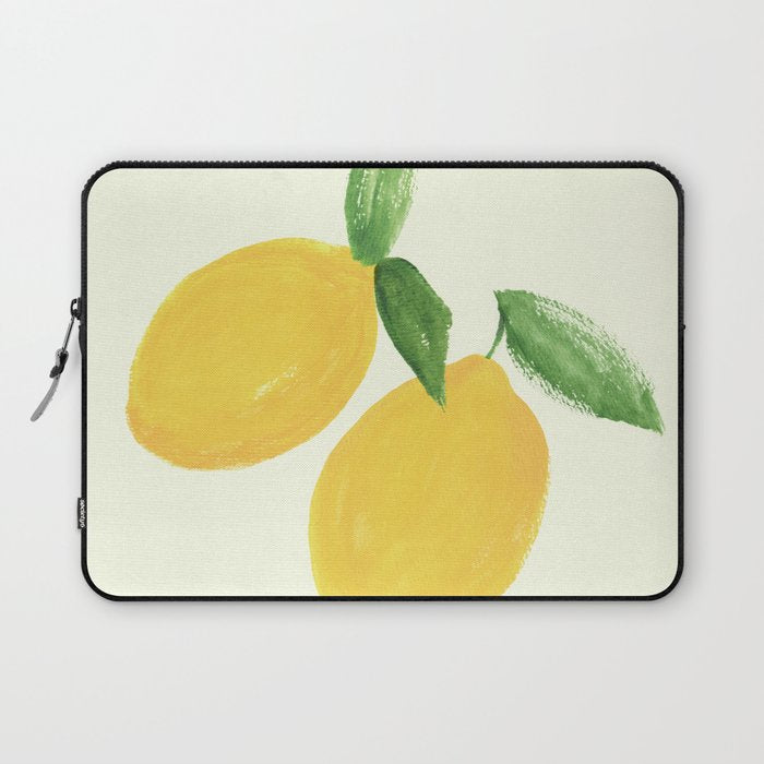 Lemon Watercolor Illustration  Laptop Sleeve Gallery Image 1