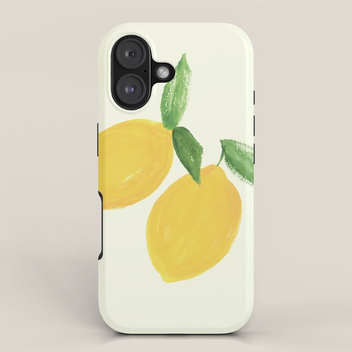 Lemon Watercolor Illustration  iPhone Case Gallery Image 1