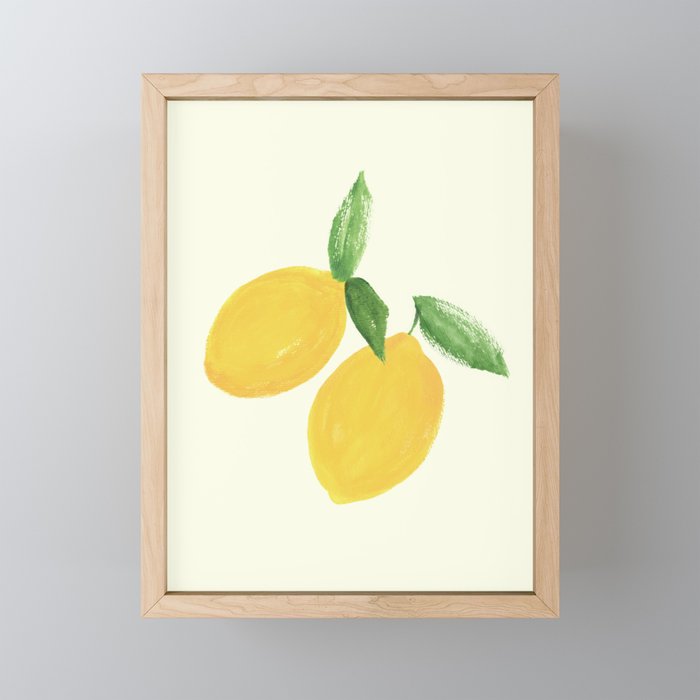 Lemon Watercolor Illustration  Mini Art Print Gallery Image 1