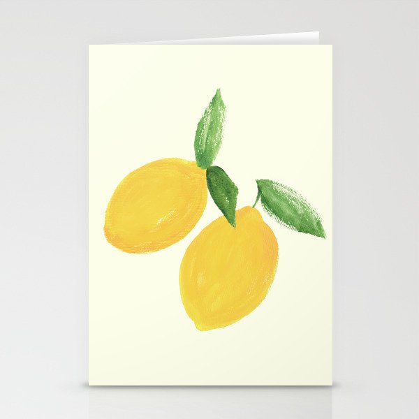 Lemon Watercolor Illustration  Stationery Card Gallery Image 2