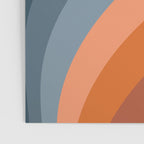 Mid Century Modern Geometric Arch a15 in Navy Blue and Orange Poster Gallery Image 3