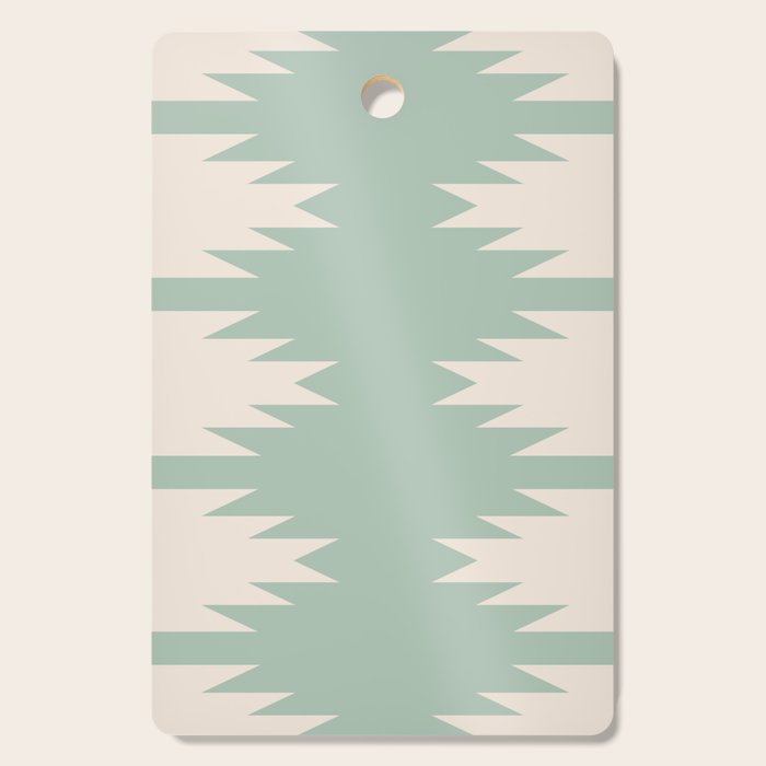 Geometric Southwestern Minimalism - Neutral Sage Green Cutting Board Gallery Image 1