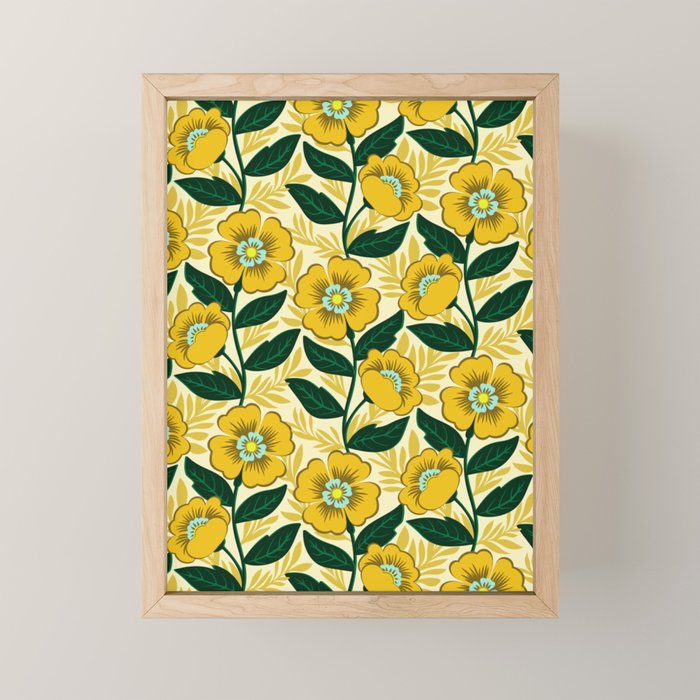 Yellow flower garden Mini Art Print Gallery Image 1