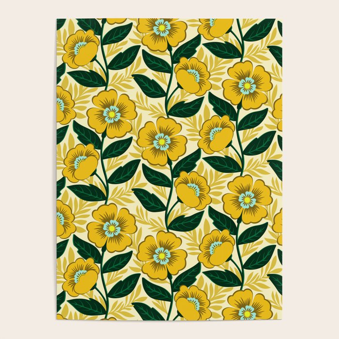 Yellow flower garden Poster Gallery Image 1