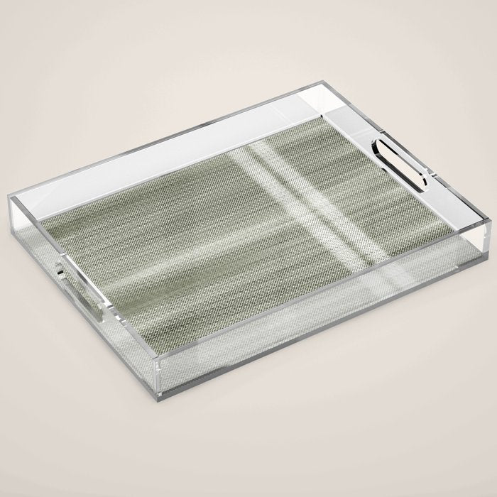 Double lines (Sage) Acrylic Tray Gallery Image 1
