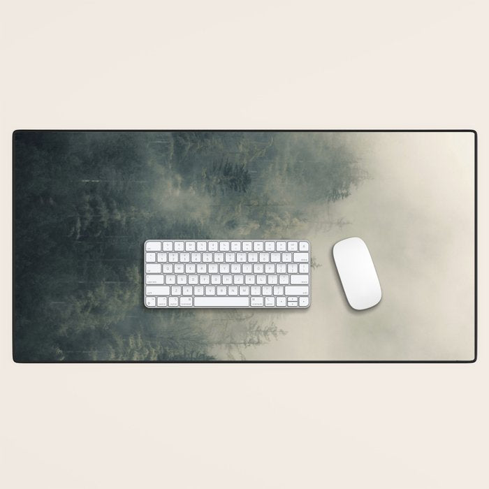 Misty Pine Forest 2 Desk Mat Gallery Image 1