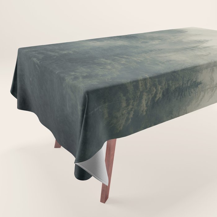 Misty Pine Forest 2 Tablecloth Gallery Image 1